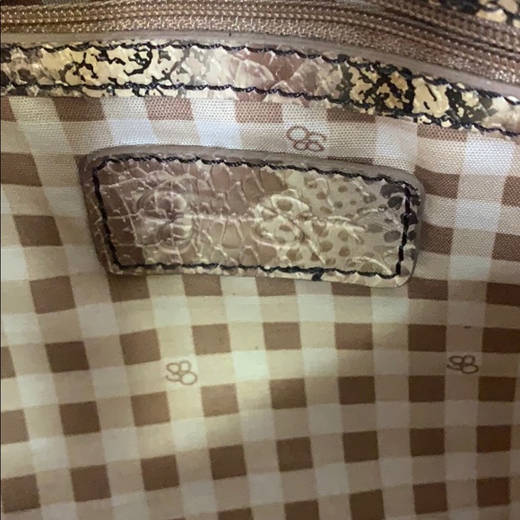 Jessica Simpson | Large Reptile Leather Hobo Purse | Snakeskin Carry Satchel Bag - Picture 5 of 7